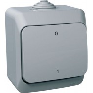 2P Slēdzis IP44 pelēks Cedar Plus