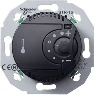 Telpas termostats 2-polu 5...30°C 16A 250V melns Renova