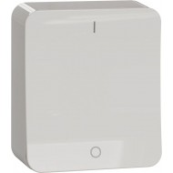 Slēdzis, Exxact Surface, pilns produkts, 2-polu 1-way, 16AX, skrūvju spailes, balta