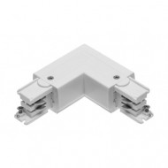 Savienotājs L 90° 3 fāžu X-RAIL kopņu kanālam, 101x101 mm, iekšējais, balts GTV