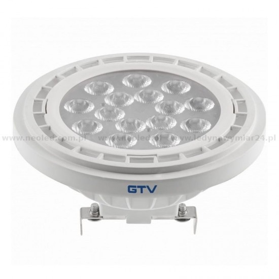 LED spuldze, AR111, 4000K, G53, 12.5W, DC12V, 40°, 1250lm, balta LD-AR111NW13W40-00 GTV