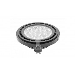 LED lampa, ES111, 4000K, GU10, 12.5W, AC220-240V, 120°, 1250lm, 109mA, melna LD-ES111NW13W120-10 GTV
