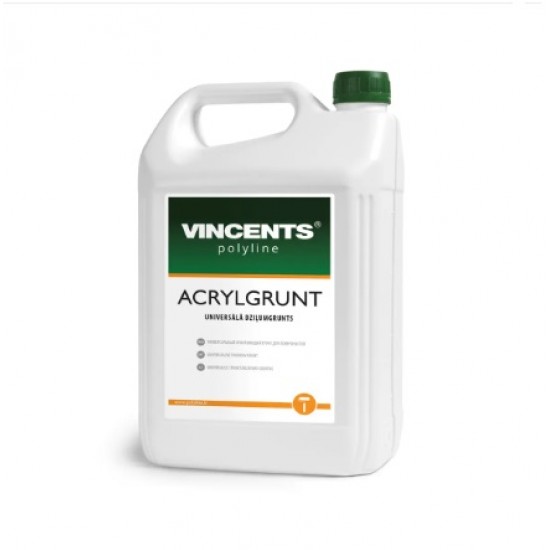 Vincents Polyline Acrylgrunt virsmas grunts, 10L