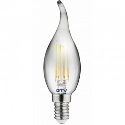 LED spuldze FILAMENT C35L, 2700K, E14, 4.0W, AC220-240V, 360°, 300lm, 44mA, pelēka LD-C35FEP4-30L GTV