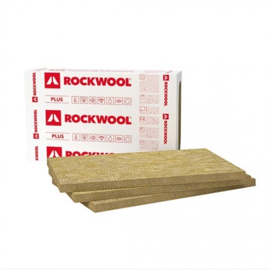 Rockwool Frontrock Plus Akmens vates plāksnes fasādei, zemapmetuma ārsienu siltināšanai 120x600x100mm, iepak. 1.2m2