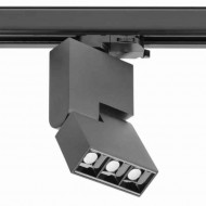 LED sliežu lampa SIERRA, 8 W, 720 Lm, 4000K, IP20, 48°, melna GTV