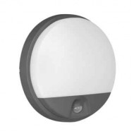 AGAT LED 15W, dārza gaismeklis, pelēks ar PIR, 1100lm, IP54, 4000K
