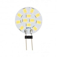 Лампа светодиодная, G4, 3000K, 1,8W, DC12V, 180°, 150lm LD-G4018W-30 GTV