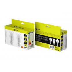 G-TECH LED spuldze 3 gab, A-G, A60, 4000K, E27, 12.0W, AC220-240V, 200°, 1160lm, 104mA GT-A60NW12W-3 GTV