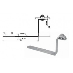 Rd7-10mm vadītāja balsts zem jumta dakstiņa, H=100mm, St/Zn