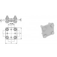 Šķērssavienotājs Rd8-10mm stieplei un 30x4mm sloksnei, St/Zn