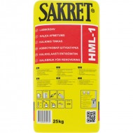 Sakret HML-1 Smalkais kaļķa apmetums vēsturiskajām ēkām, 25kg
