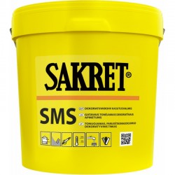 Sakret SMS B Gatavais dekoratīvais silikona-silikāta apmetums, biezpiens, 2mm, 25kg