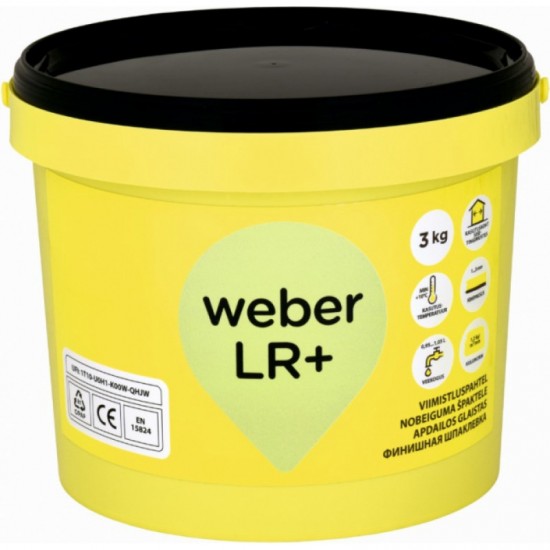 Weber LR+ smalka izlīdzinošā nobeiguma špaktele, 3kg