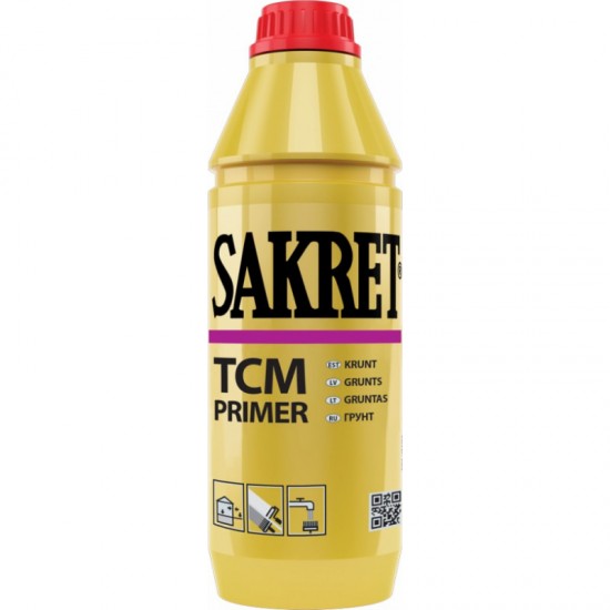 Sakret TCM Primer Grunts pirms hidroizolācijas, 1L