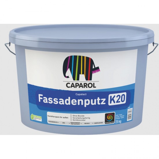 Caparol Capatect Fassadenputz K20 Ar siloksānu stiprināts struktūrapmetums (biezpiens) 2mm, 25kg