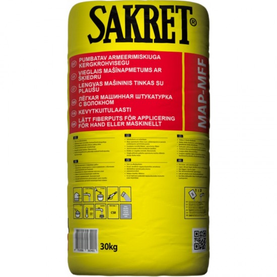 Sakret MAP-MFF Kaļķa/cementa apmetums, 30kg