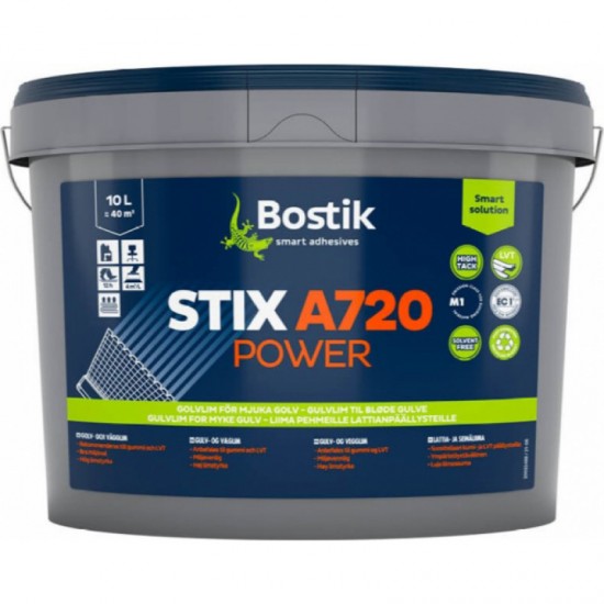 Bostik Stix A720 Power grīdas un sienu līme gumijai, LVT 10L