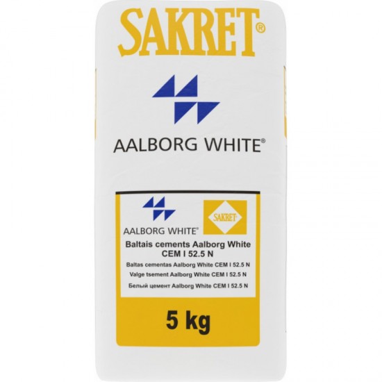 Sakret Aalborg White baltais cements CEM I 52,5R, 5kg