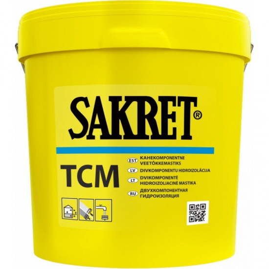 Sakret TCM divkomponentu hidroizolācija (A+B), 17.5kg