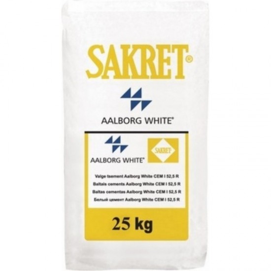 Sakret Aalborg White baltais cements CEM I 52,5R, 25kg