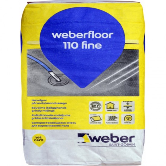 Weber Floor 110 Fine pašizlīdzinoša masa grīdām (4-30mm), 20kg