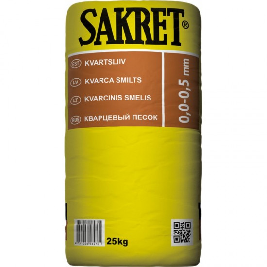 Sakret QS Kvarca smiltis 0-0.5mm, 25kg