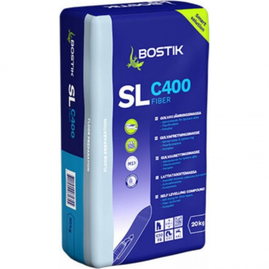 Bostik SL C400 Fiber grīdas pašizlīdzinošā masa ar šķiedrām 20kg