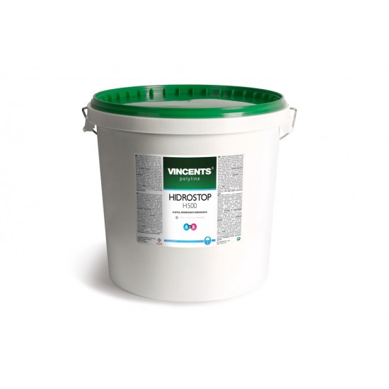 Vincents Polyline Hidrostop H500 Cementa bāzes, elastīga, divkomponentu hidroizolācija B 10L