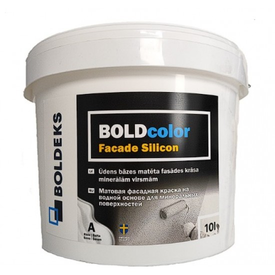 Boldeks BOLDcolor Facade Silicon A Fasādes krāsa minerālām virsmām, matēta, 10L Boldeks BOLDcolor Facade Silicon A Fasādes krāsa minerālām virsmām, matēta, 10L