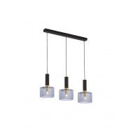 SAMOS 3P, piekarams lukturis, 3xE27 maks. 3x60W, metāla, misiņa/melns, stikla abažūrs