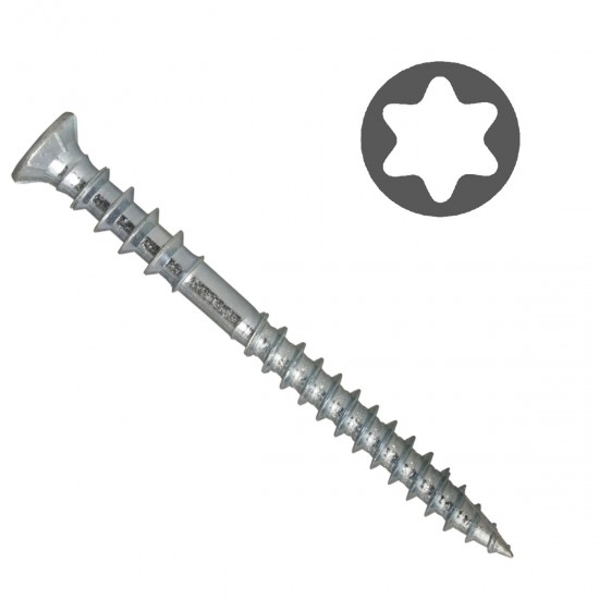 Easy-Fix Regulējamā skrūve Torx 25, cinkota, 6x110mm (100gab)