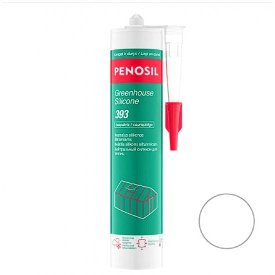 Penosil Greenhouse Silicone 393 Silikona hermētiķis siltumnīcām 300ml, caurspīdīgs