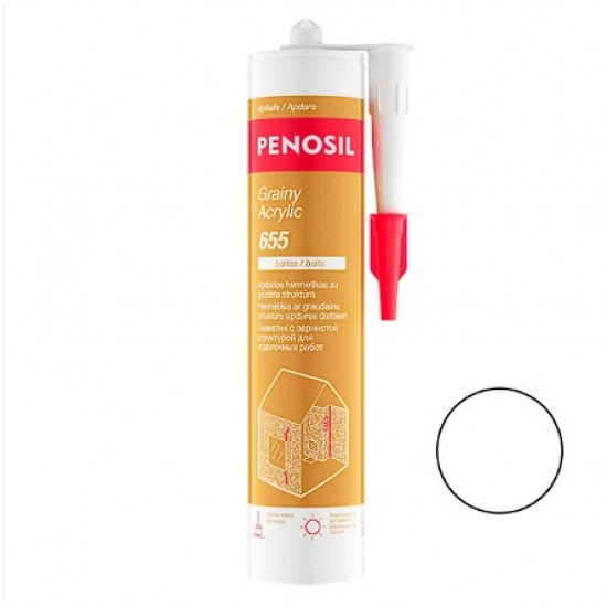 Penosil Grainy Acrylic 655 Akrila hermētiķis ar graudainu struktūru 300ml balts