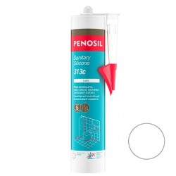 Penosil Sanitary Silicone 313 Plaša pielietojuma sanitārais silikona hermētiķis 300ml caurspīdīgs