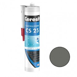 Ceresit CS 25 Sanitārais silikona hermētiķis, 280ml, grafīta (16)