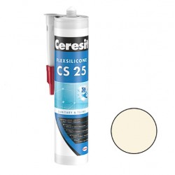 Ceresit CS 25 Sanitārais silikona hermētiķis, 280ml, jasmīna (40)