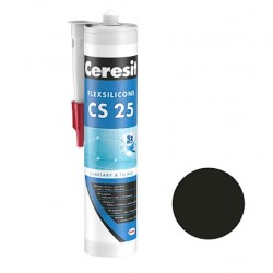 Ceresit CS 25 Sanitārais silikona hermētiķis, 280ml, ogļu melns (18)