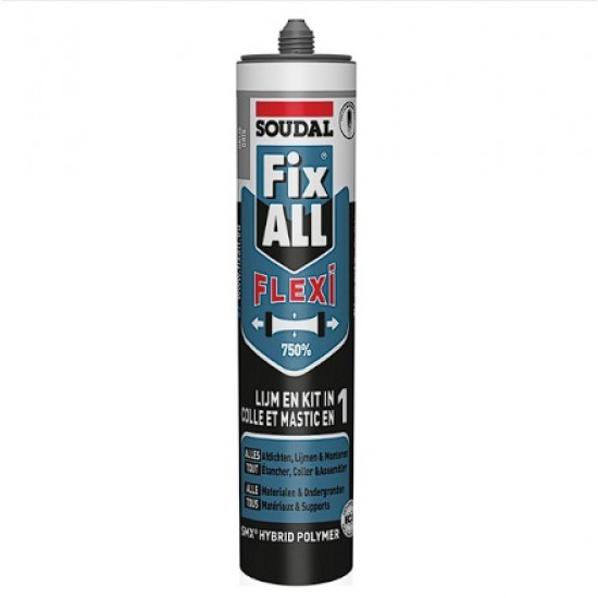 Soudal Fix ALL Flexi Hibrīda polimēru līme/hermētiķis, melns, 290ml