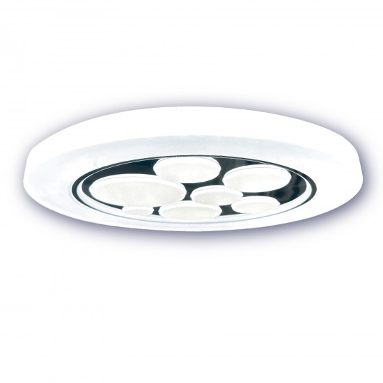 LED griestu lampa ar regulējamu gaismas spilgtumu un tālvadības pulti 48W 3300Lm 3000-6500K φ490mm IP44