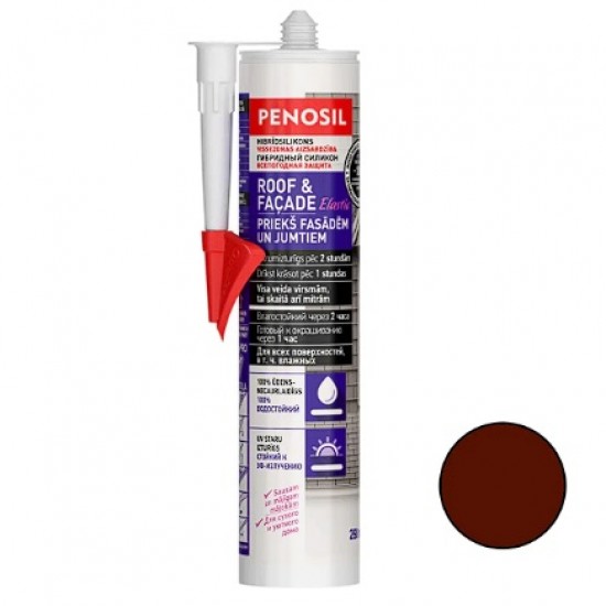 Penosil Roof&Facade Elastic Hermētiķis jumtiem un fasādēm 290ml, sarkanbrūns