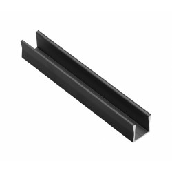 Alumīnija profils LED lentei, GLAX MINI virs galvas Augsts 14mm, 2m, melns paklājiņš PA-GLAXMNKW-AL-20M GTV