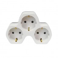 Adapteris 3 izejām ar bērnu aizsardzību, 16 A, 250 V