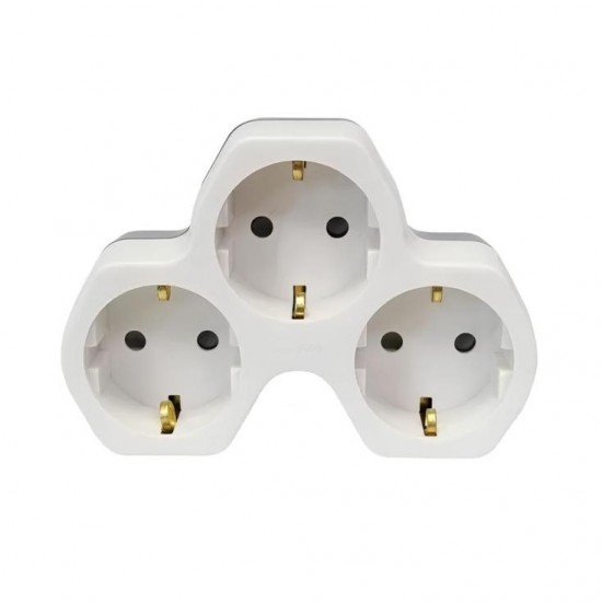 Adapteris 3 izejām ar bērnu aizsardzību, 16 A, 250 V Adapteris 3 izejām ar bērnu aizsardzību, 16 A, 250 V