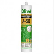 Olive Клей-герметик A-50 для внутренних и наружных работ , белый 290ml