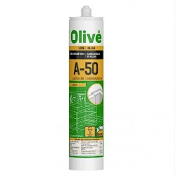 Olive Līme-hermētiķis A-50 iekšdarbiem un ārdarbiem, balta 290ml