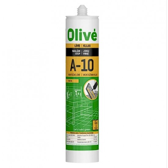 Olive Augstas stiprības montāžas līme A-10 balta 300ml