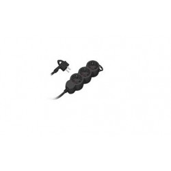 Pagarinātājs 3-vietīgs H05VV-F 3G1.5mm2, 3M melns