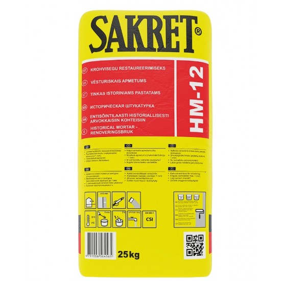 SAKRET HM-12 Штукатурка для исторических зданий, 25 кг