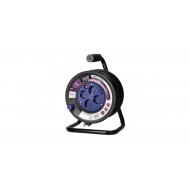 Кабельная катушка с 4 розетками, 30 м, Schuko, ПВХ, H05VV-F 3x1,0 мм2 - 30 м, 4x2P+E (Schuko), термовыключатель